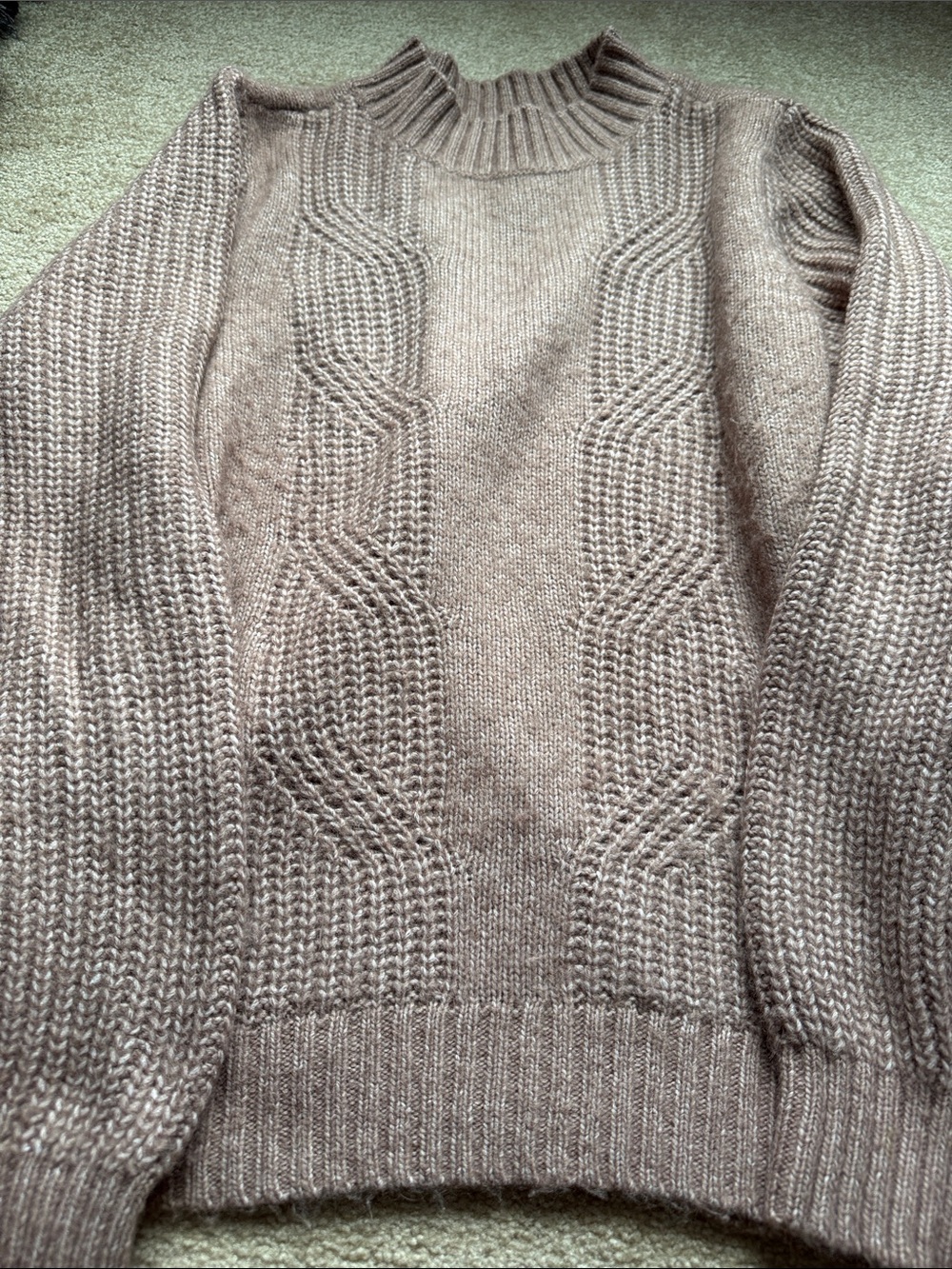 LOFT Cable Mock Neck Sweater